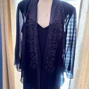 formal navy 2pc dress